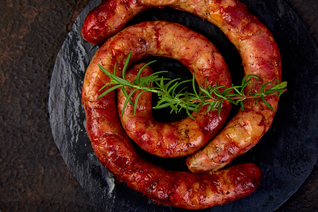 Roasted Spiral Pork Sausages